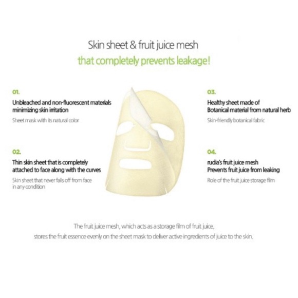 NIB FRUDIA Set of 5 Korean Green Grape Pore Control Mask - Picture 3 of 6